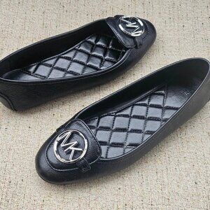 Michael Kors Women Sandal Ballet Flat Black Leather Upper Shoes Size 6.5